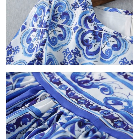 Summer Dolce Floral CELEBRITY Flare Dress - Picture 2 of 2